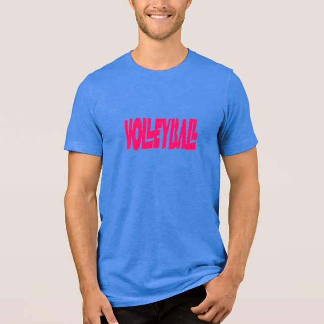 Camiseta Triblenda Juguemos al tee de los hombres de voleibol (Anverso)