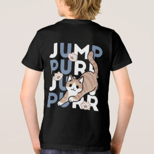 Camiseta Triblenda Jump Purr Jump: Playful Cat Design con arte divert