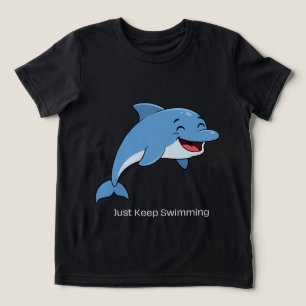 Camiseta Triblenda Just Keep Swimming Dolphin Kids Shirt – Cute Ocean
