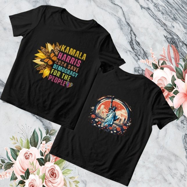 Camiseta Triblenda Kamala Harris 2024 para salvar la camiseta democrá (Subido por el creador)