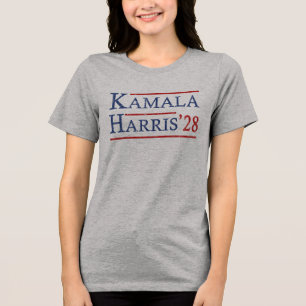 Camiseta Triblenda Kamala Harris 2028 Elecciones Presidenciales en Es