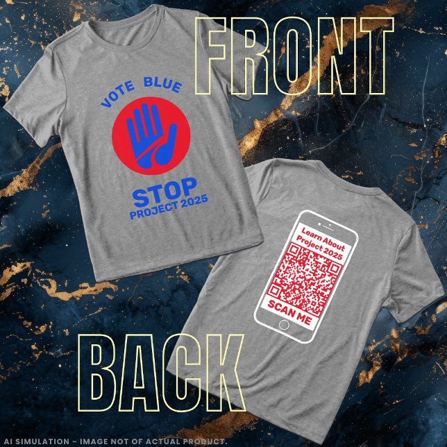 Camiseta Triblenda Kamala Harris Tim Walz vota Proyecto Parada Azul 2 (Subido por el creador)