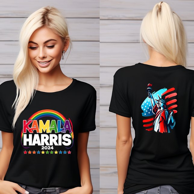 Camiseta Triblenda "Kamala Harris" Vibrante Arcoiris (Subido por el creador)
