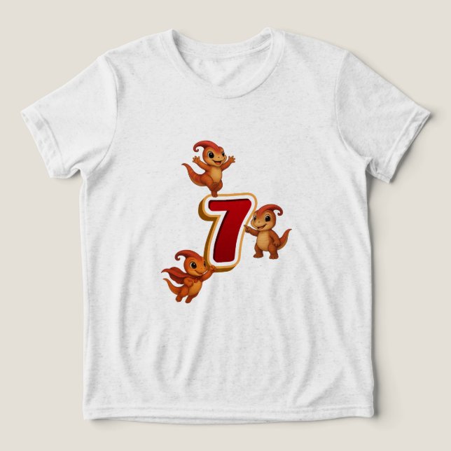 Camiseta Triblenda Kammli Dino Birthday Shirt – 7 years (Diseño delantero )