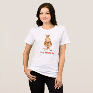 Camiseta Triblenda Kangaroo Mamá y Joey Día de la Madre