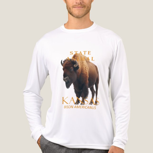 Camiseta Triblenda Kansas Territory Animal Bison Americanus (Anverso )