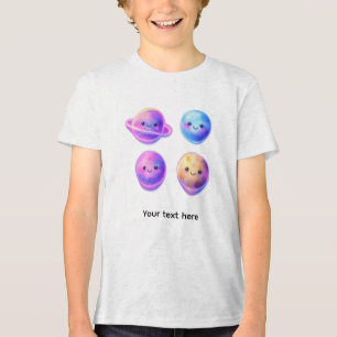 Camiseta Triblenda Kawaii #3D #Brillante #Planeta #Lindo #Juventud #P
