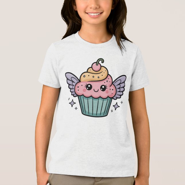 Camiseta Triblenda  Kawaii Cupcake Kids (Anverso)