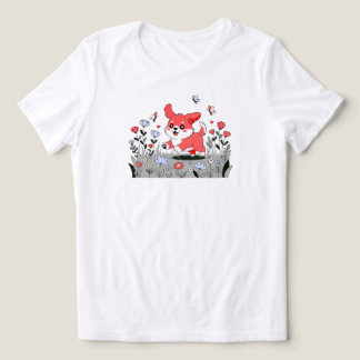 Camiseta Triblenda "Kawaii Cuppy con Mariposas | SOLO BLANCO