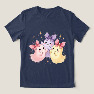 Camiseta Triblenda Kawaii dulce pastel fantasmas con arcos