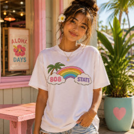Camiseta Triblenda Kawaii Hawái - 808 State