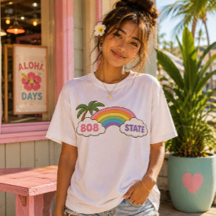Camiseta Triblenda Kawaii Hawái - 808 State