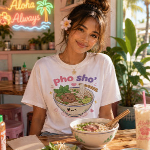 Camiseta Triblenda Kawaii Hawái - pho sho
