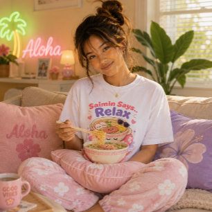 Camiseta Triblenda Kawaii Hawái - saimin dice relájate