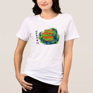 Camiseta Triblenda Kawaii Matcha Cream Pancakes Ocean Wave Art
