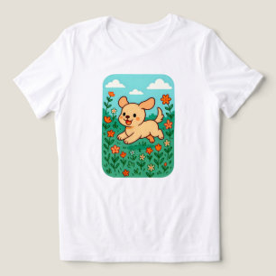 Camiseta Triblenda Kawaii Pastel Puppy   Perro alegre