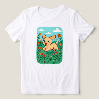 Camiseta Triblenda Kawaii Pastel Puppy | Perro alegre