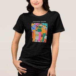 Camiseta Triblenda Kenia acuarela Arte Africano Vibrante Joy Dance