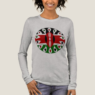 Camiseta Triblenda Kenya: Motif de arte de la bandera
