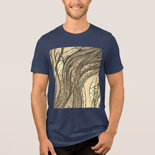 Camiseta Triblenda "Khaki Tan Green Sek Harvest" de los hombres (Anverso)