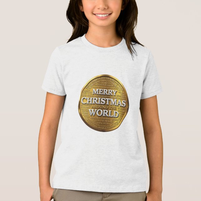 Camiseta Triblenda Kids Merry Christmas Around the World T-Shirt (Anverso)