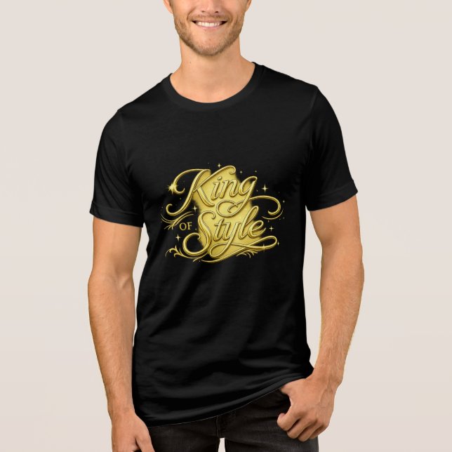 Camiseta Triblenda King of Style Luxury Gold Men's T-Shirt (Anverso)