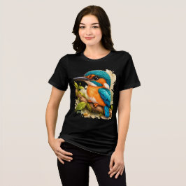 Camiseta Triblenda Kingfisher Bird T-Shirt Colorful Wildlife Art