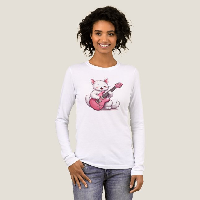 Camiseta Triblenda Kitten Playing Guitar (Anverso Completo)