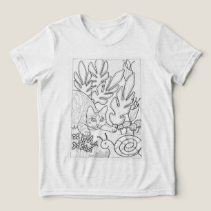 Camiseta Triblenda Kitty con un caracol