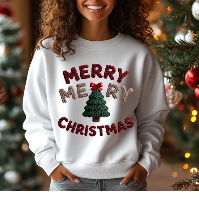 Camiseta Triblenda Knitted Christmas Tree T-Shirt T-Shirt (Subido por el creador)