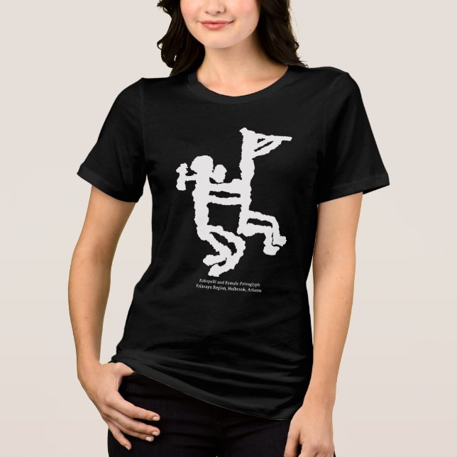 Camiseta Triblenda Kokopelli and Female Petroglyph (Anverso)