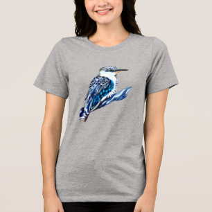 Camiseta Triblenda Kookaburra, pájaro azul y gris, australiano