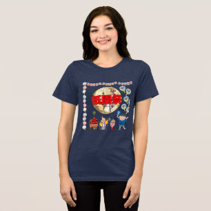 Camiseta Triblenda Kyoto Resplandor Estival azul marino sólido