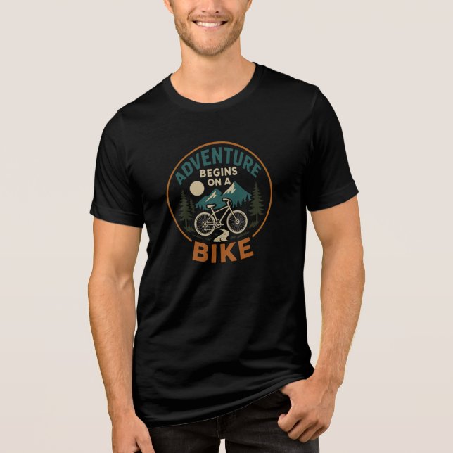Camiseta Triblenda La aventura comienza en una camiseta de bicicleta  (Anverso)