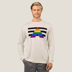 Camiseta Triblenda La bandera de aliado heterosexual de SlipperyJoe c