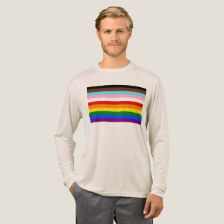 Camiseta Triblenda La bandera del orgullo de once franjas de Slippery