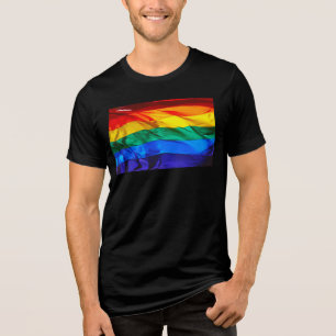 Camiseta Triblenda La bandera del orgullo gay de SlipperyJoe's ondean