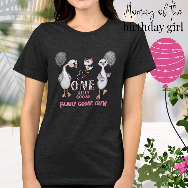 Camiseta Triblenda La camiseta de los padres, tímidamente gansos, per (Personalized Silly Goose Parents' Shirt)