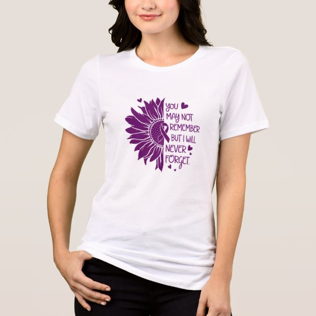Camiseta Triblenda La cinta de sensibilización de Alzheimer el día de (Anverso)