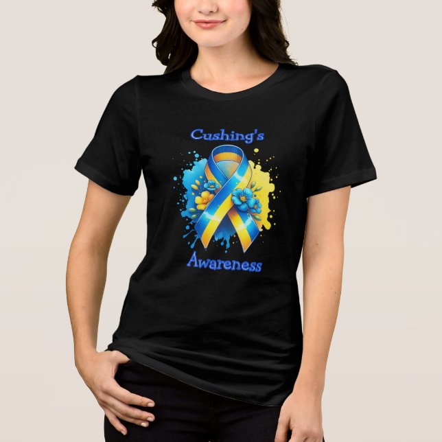 Camiseta Triblenda La conciencia de Cushing sobre la cinta amarilla y (Anverso)