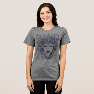 Camiseta Triblenda La Corona Dorada: Edición de Arte de Línea con Tin
