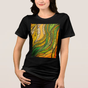 Camiseta Triblenda La "cosecha dorada de seda verde" de las mujeres