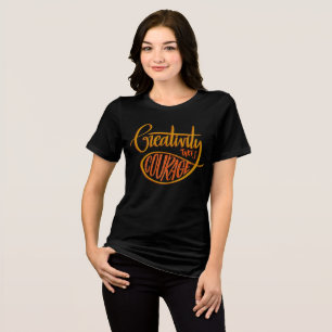 Camiseta Triblenda La creatividad toma valor - Tee de tipografía retr