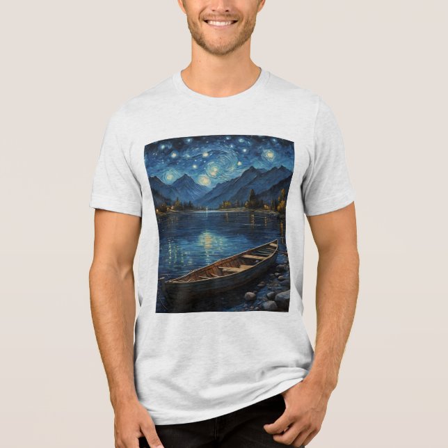 Camiseta Triblenda "La deriva estrellada: Pesca bajo el Cosmos (Anverso)