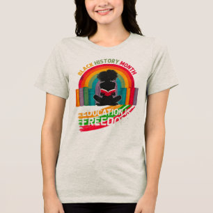 Camiseta Triblenda La educación del Mes de la Historia Negra es Liber