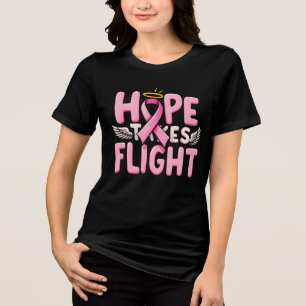 Camiseta Triblenda La esperanza toma vuelo - Cáncer de Mama De Cinta 