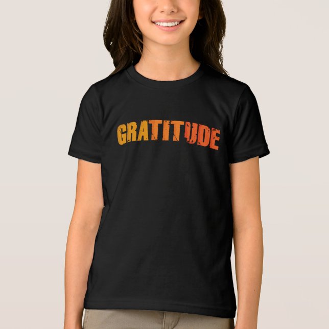 Camiseta Triblenda La familia Gratitude de Acción de Gracias se reúne (Anverso)