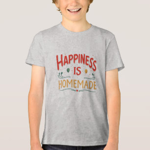 Camiseta Triblenda La felicidad es casera - Juventud Bella+Canvas