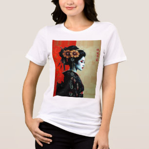 Camiseta Triblenda La Flor de Geisha – Elegancia Japonesa Atemporal