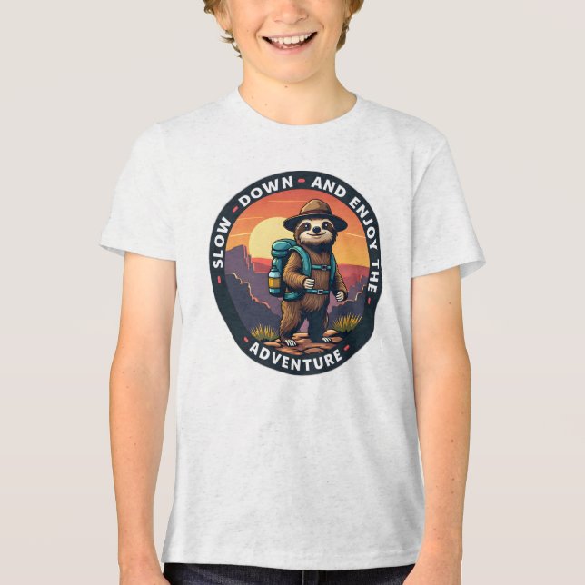 Camiseta Triblenda La franja blanca se desacelera y disfruta la avent (Anverso)